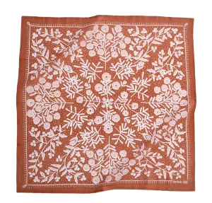 No. 058 Terra Cotta Floral Bandana