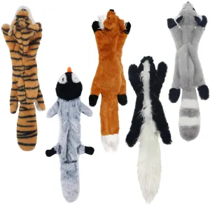 No Stuffing Squeaky Plush Dog Toys for Small and Medium Dogs