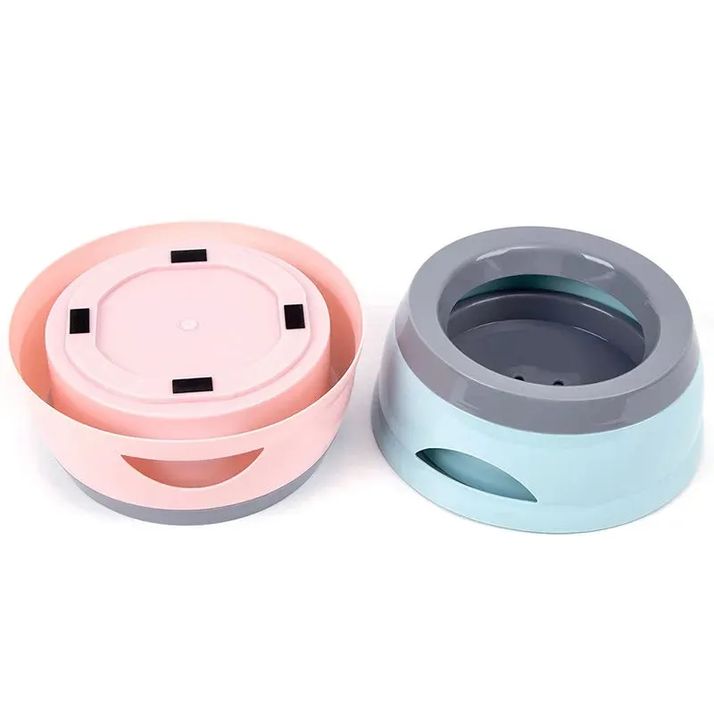 Pet Dog Bowls Floating Not Wetting Mouth Cat Bowl No Spill Drinking Water Feeder Plastic Portable Dog Bowl  dog accessories