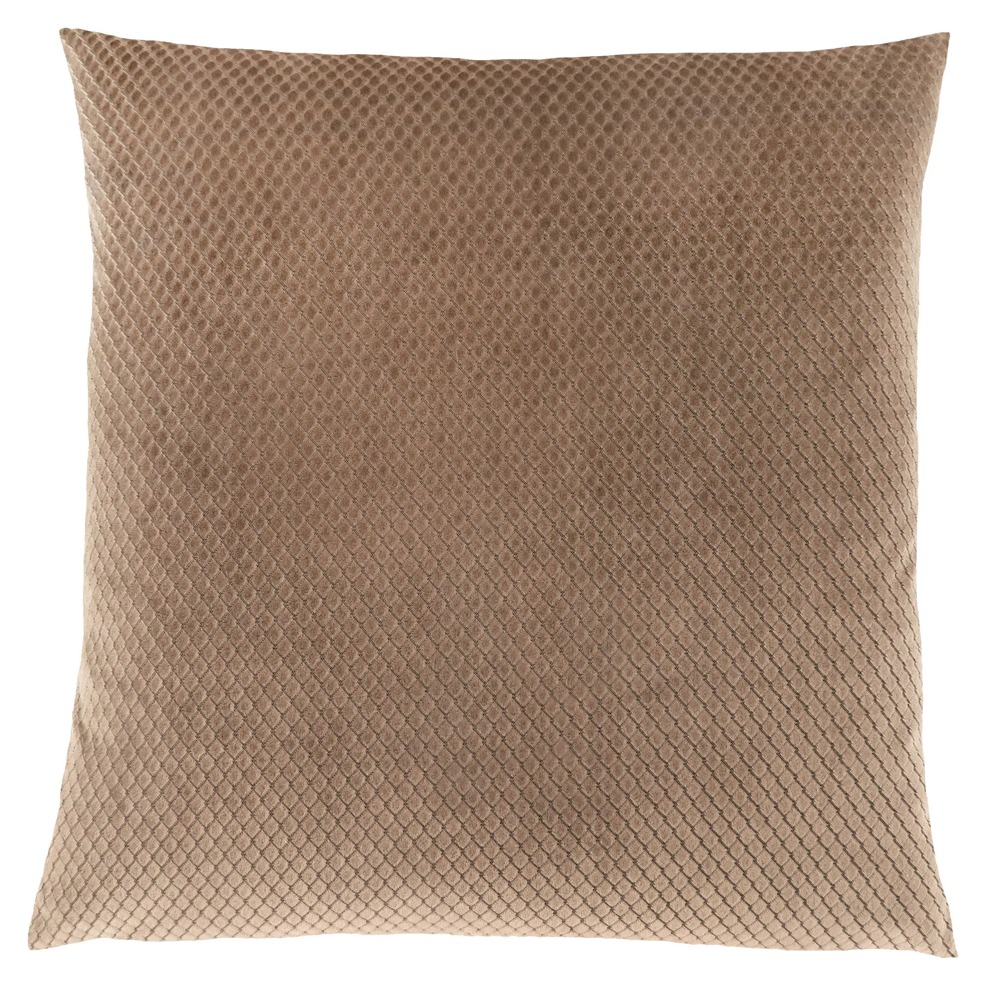 Pillow - 18"X 18" / Beige Diamond Velvet / 1Pc