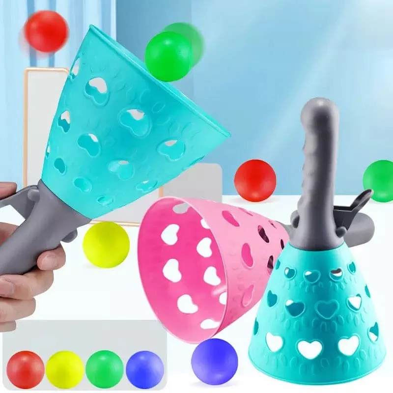 Ping Pong Ball Launcher, Creative Throw And Catching Ball Game Toy, Pop And Catch Ball Toy Indoor And Outdoor