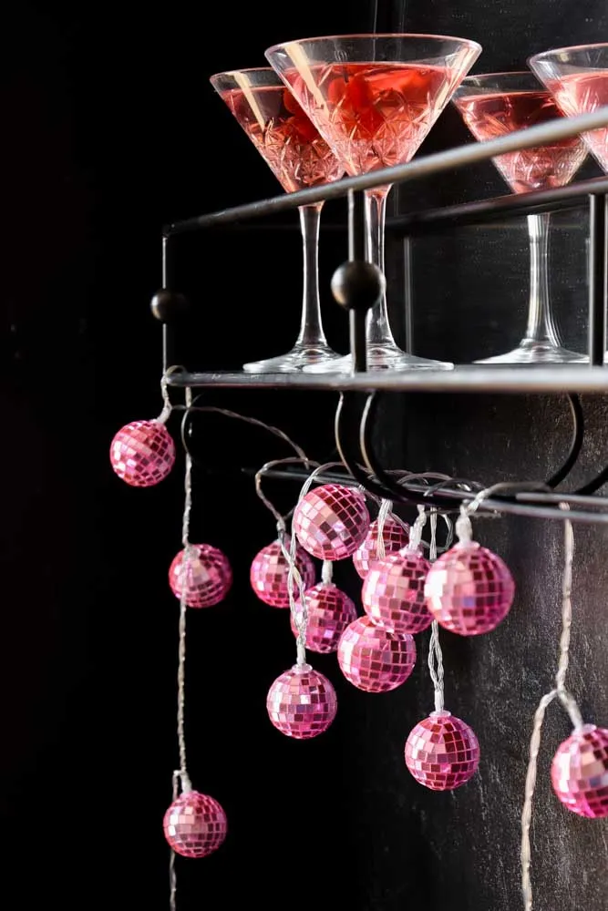 Pink Disco Ball Fairy Lights