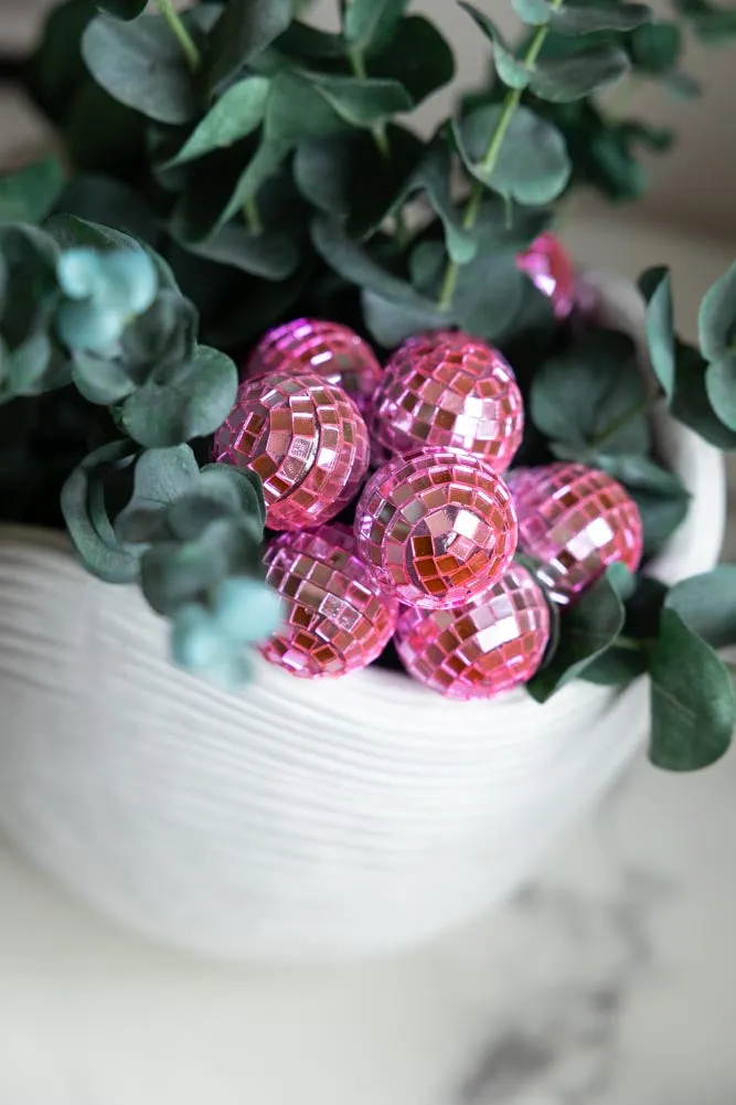 Pink Disco Ball Fairy Lights