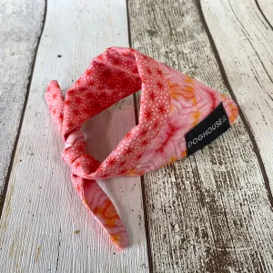 Pink Star Tie Dye Dog Bandana