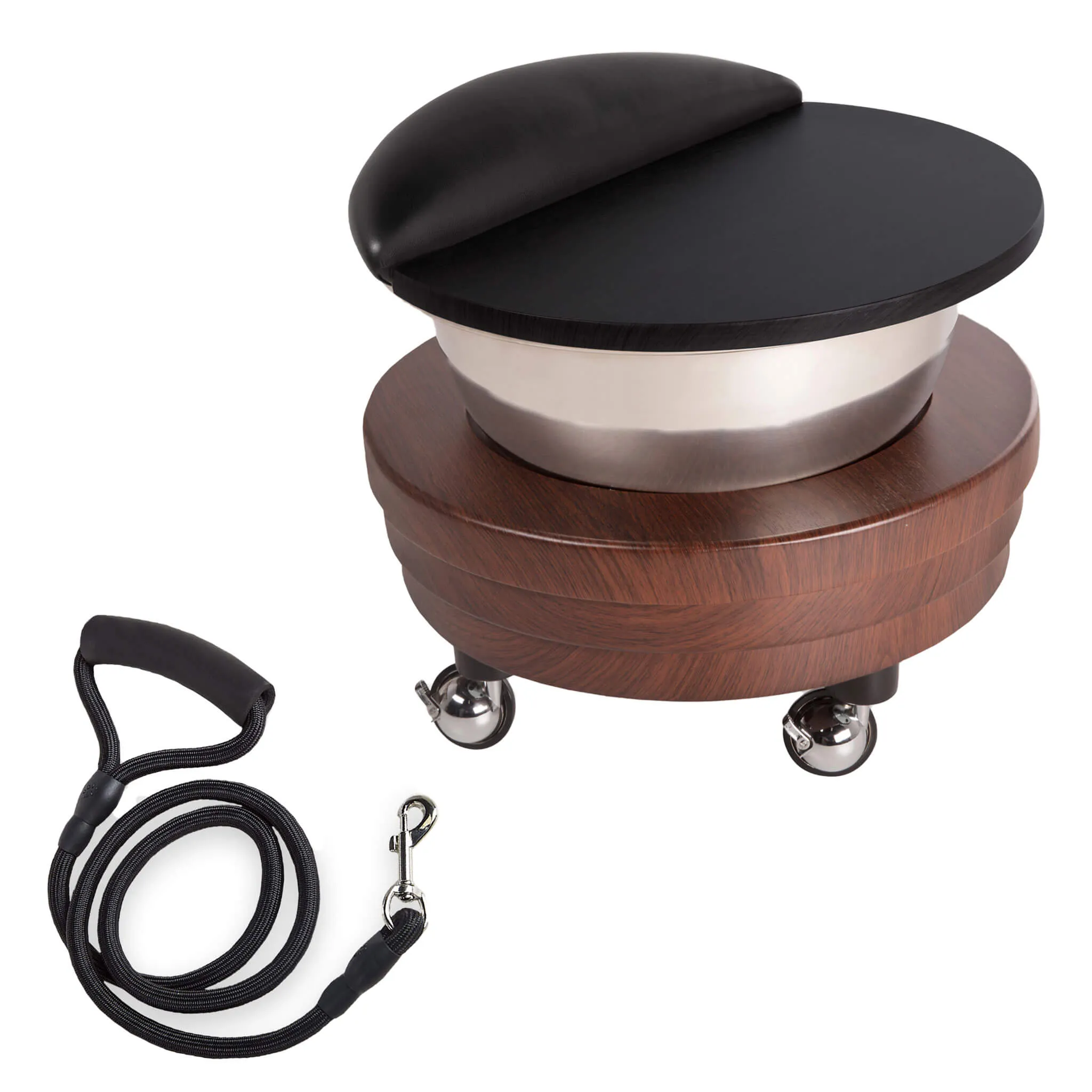 Portable Pedicure Roll-Up Foot Bath with Stainless Steel Bowl