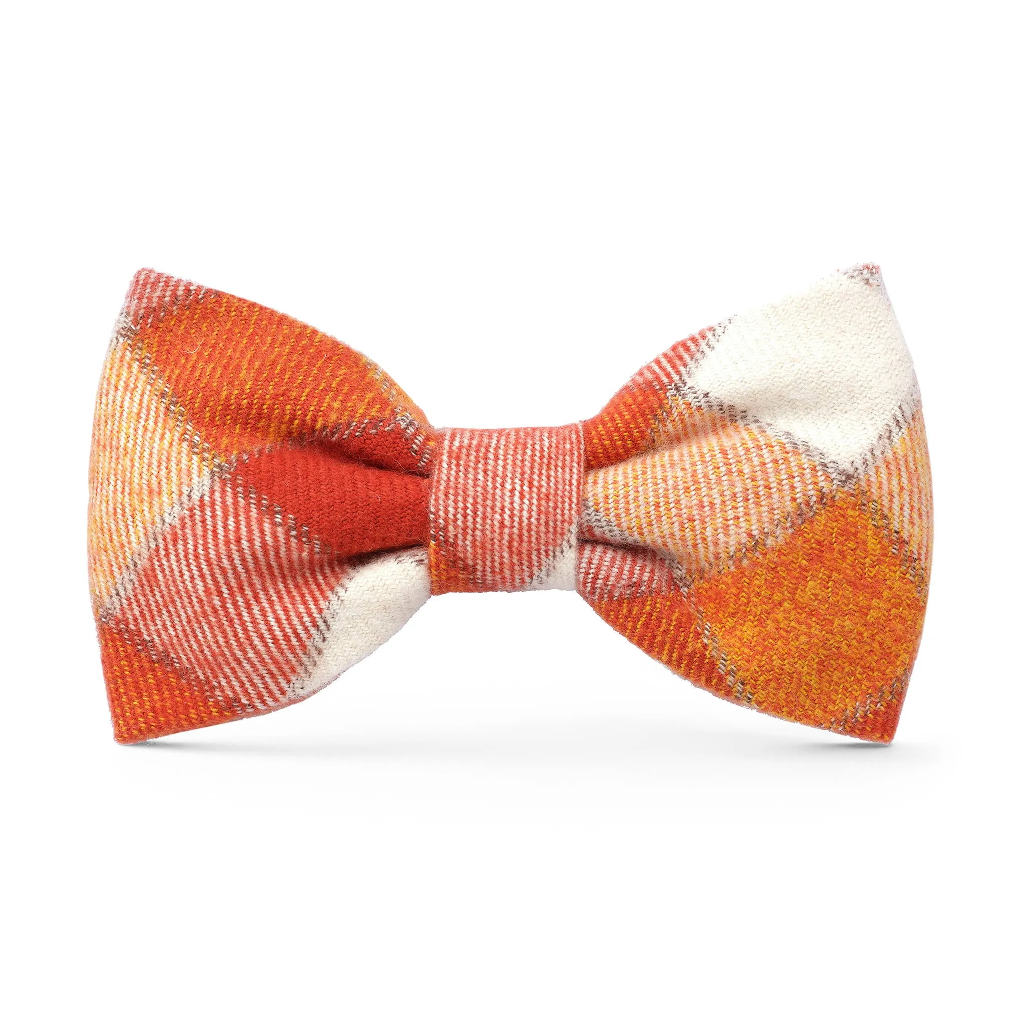 pumpkin spice plaid flannel bow tie