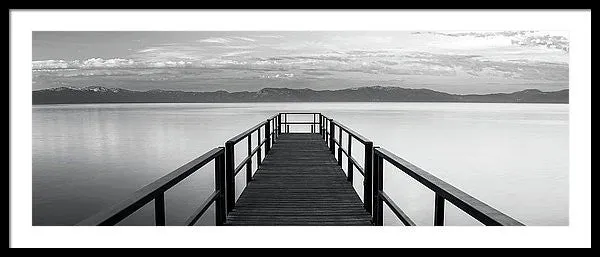 Pure State Of Mind Lake Tahoe Pier - Framed Print