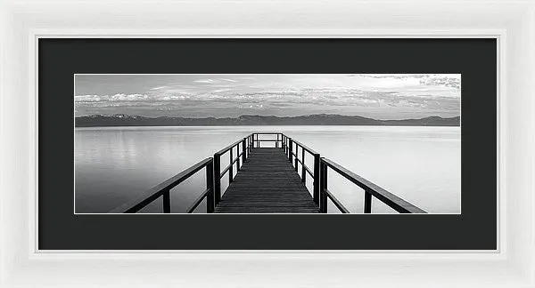 Pure State Of Mind Lake Tahoe Pier - Framed Print