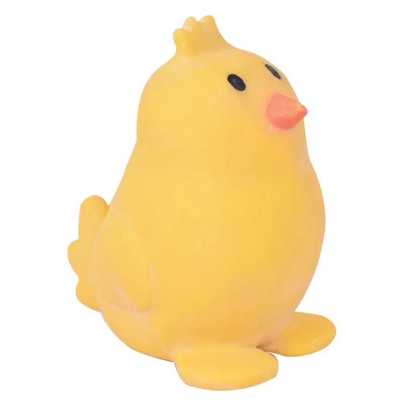 Rubber Chicken Rattle Teether Toy