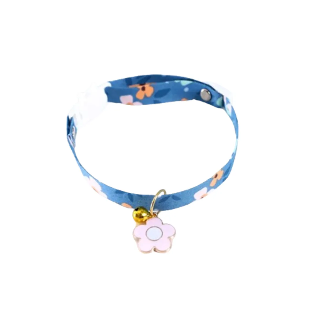 Safe Celestial Flower Kitten Collar with Bell