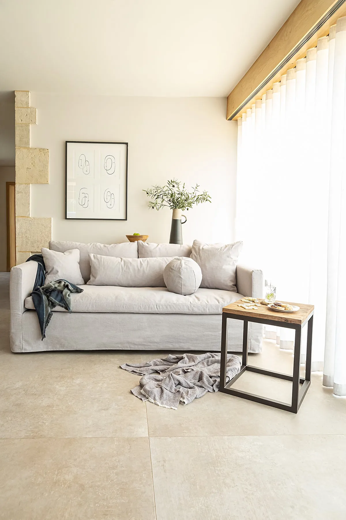 Snowshill 2 Seater Sofa - Cotton/Linen - Greige