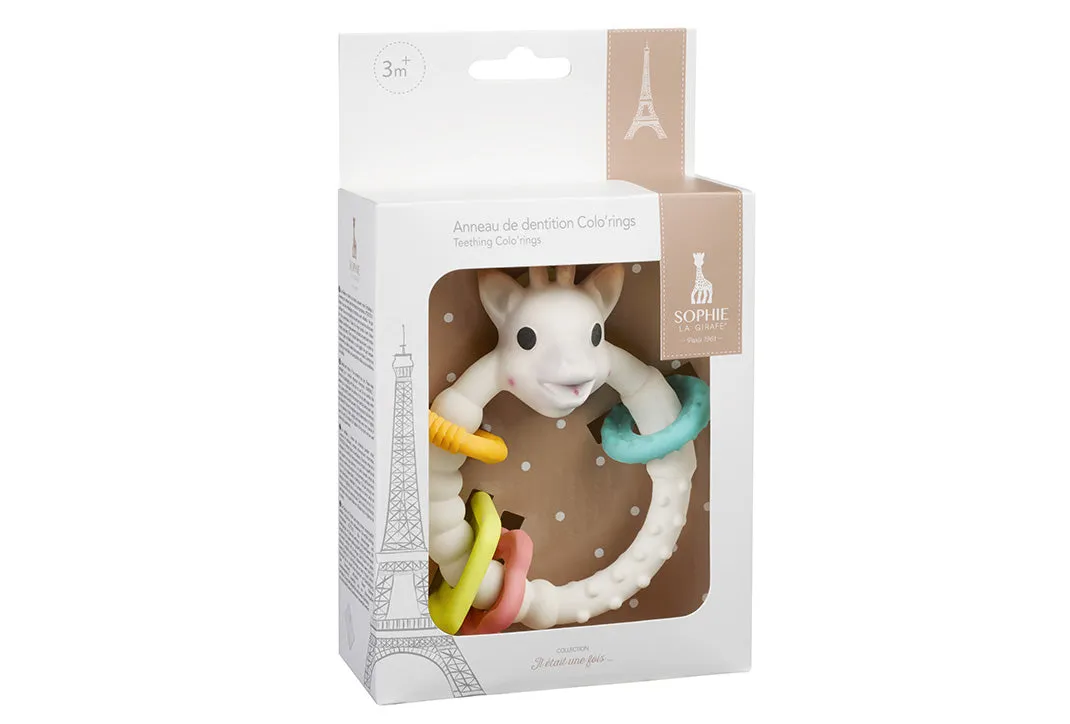 Sophie La Girafe Colo Rings  - White Box