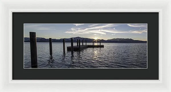 Sun Burst Over Mt Tallac - Framed Print