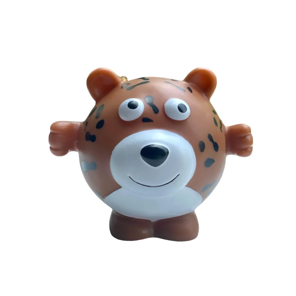 Talking Dog Club Tiger Bouncy Ball Toy for Dogs (Brown)