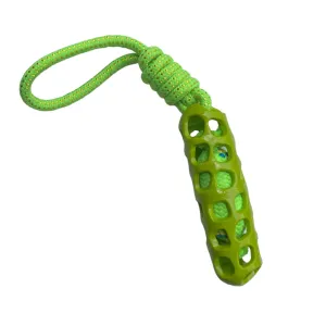 Talking Dog Club Tug and Pull Squeaky Rope Toy for Dogs (Green)