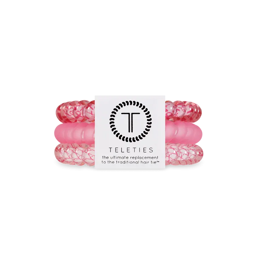 TELETIES - Small Hair Ties (3 pack) - Pink and Powerful