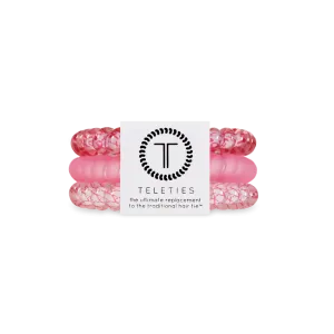 TELETIES - Small Hair Ties (3 pack) - Pink and Powerful