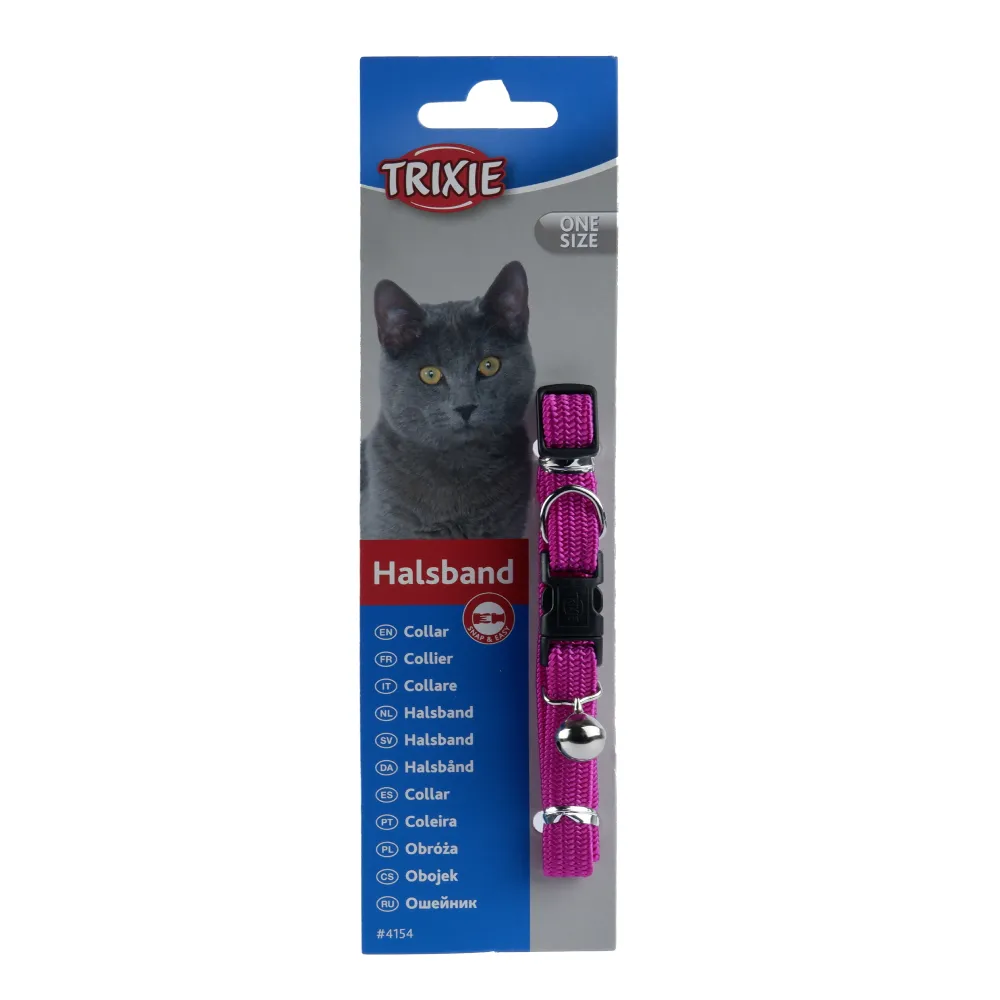 Trixie Elastic Collars with Bell for Cats (Purple)