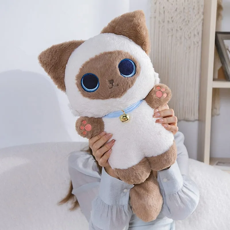 Ultra Soft Snuggle-Me Siamese Kitty Plushie - 35 cm