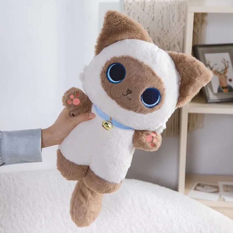 Ultra Soft Snuggle-Me Siamese Kitty Plushie - 35 cm