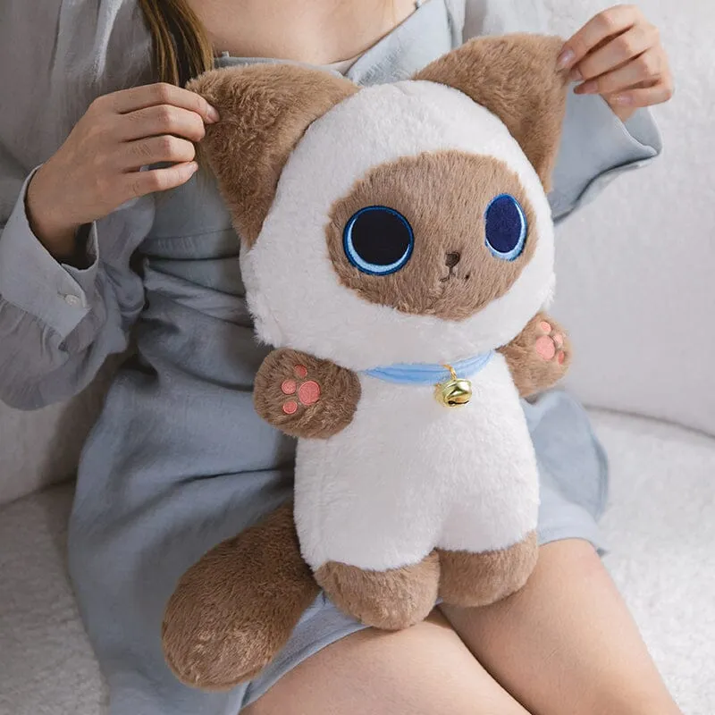 Ultra Soft Snuggle-Me Siamese Kitty Plushie - 35 cm