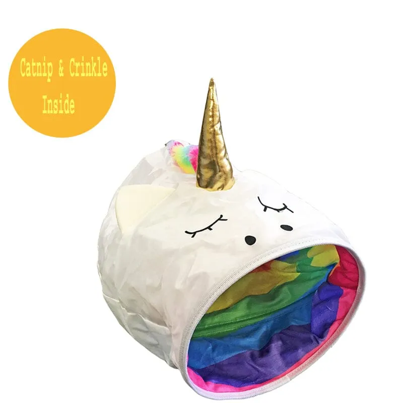 Unicorn Crinkle Play Sack Catnip & Silvervine Cat Toy