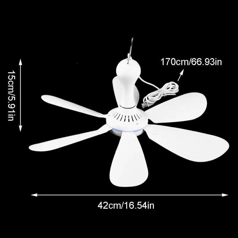 USB Ceiling Fan: Efficient Silent Cooling Solution for On-the-Go