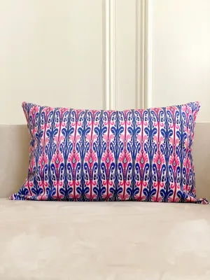 Velvet Pink Medallion Lumbar Pillow Cover