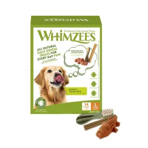 Whimzees Variety Value Pack - Dog Chew Treats for Large Dogs - 14 Pack