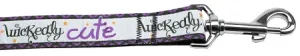 Wickedly Cute Nylon Dog Leash 3-8 Inch Wide 4ft Long