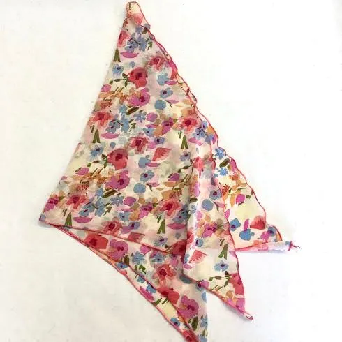 Women's Cancer Bright Floral Chiffon Head Scarf