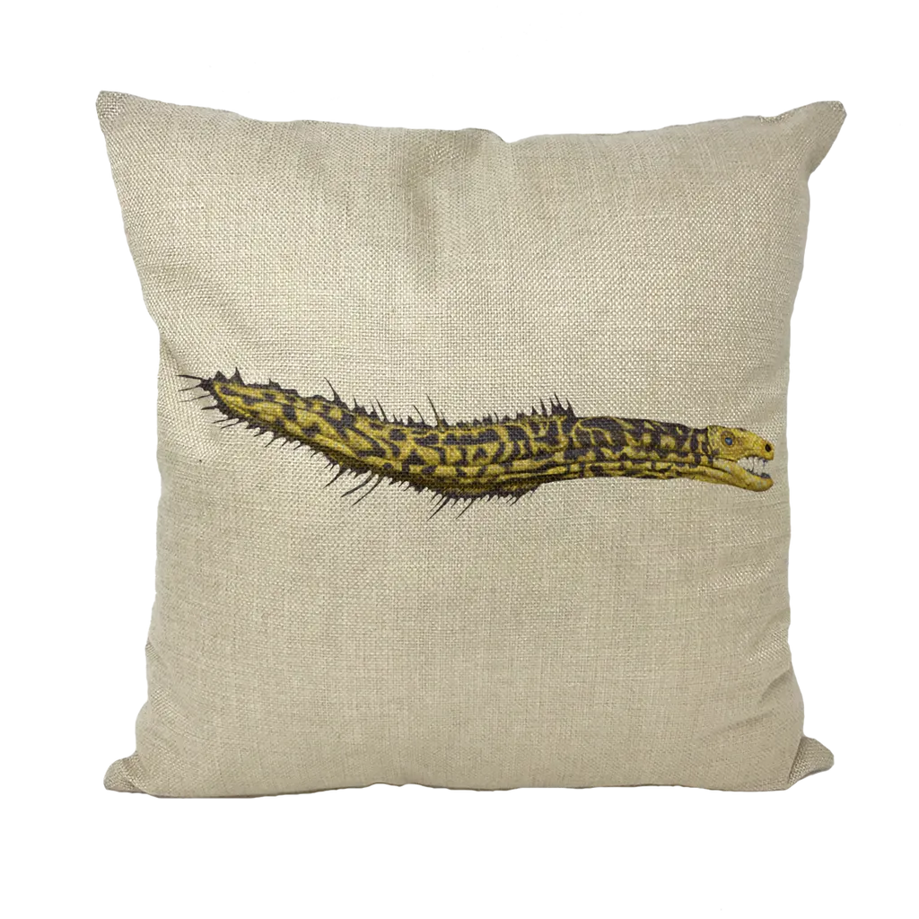 Yellow Eel Throw Pillows