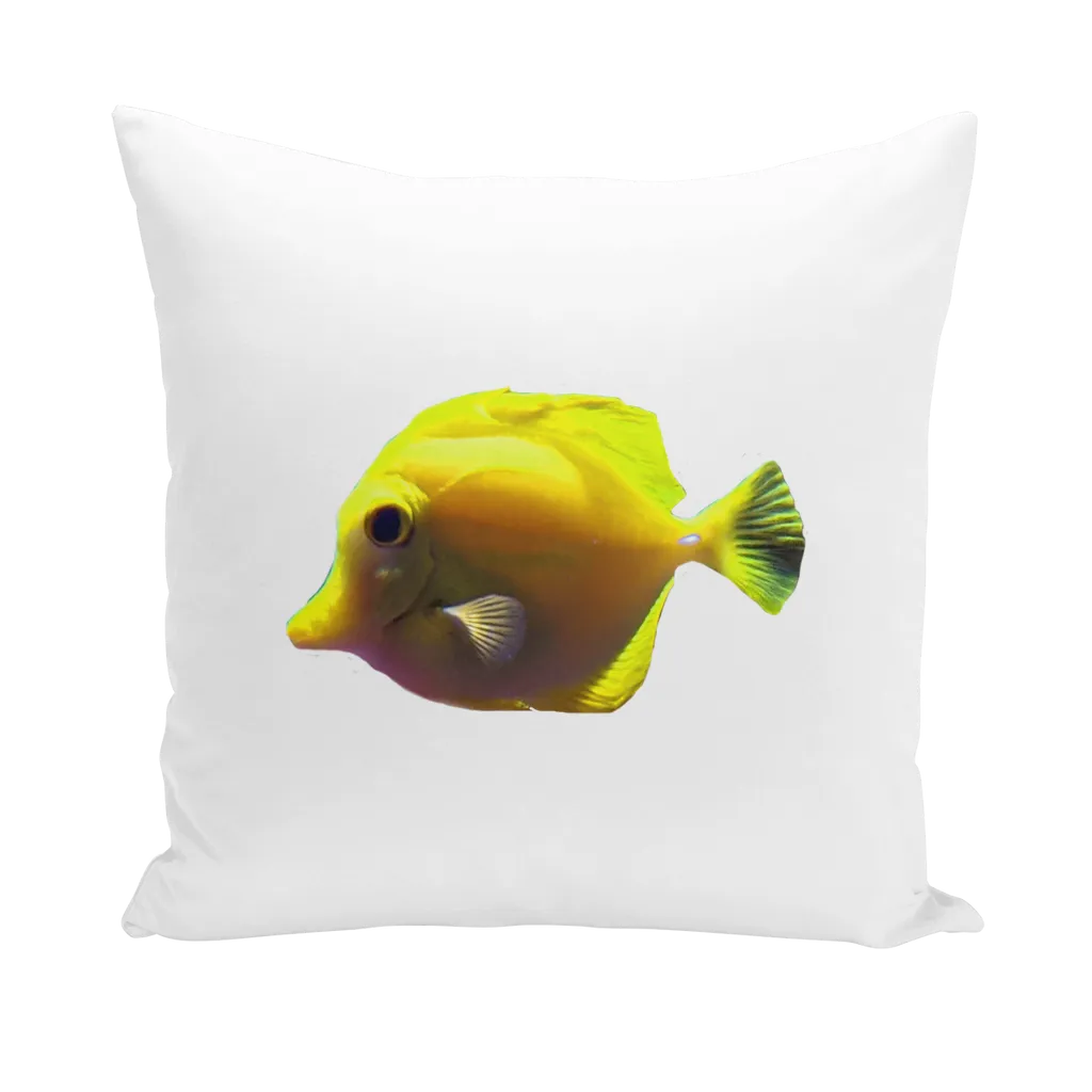 Yellow Fish Throw Pillows